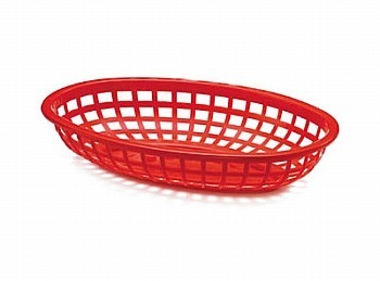 Classic Oval Basket Red Pack of 6 1/box