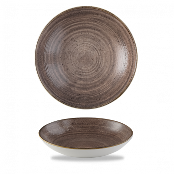 Stonecast Raw Brown Coupe Bowl 12/box