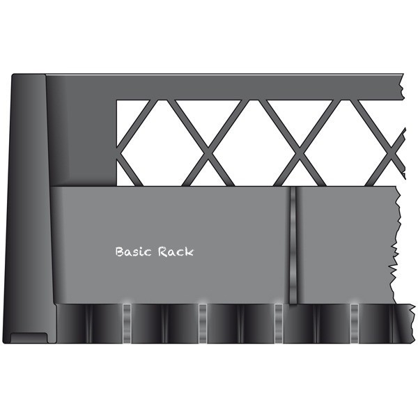 49 Compartment Base Rack Black 6/box