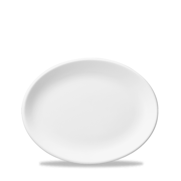 White Oval Plate 11" 12/box