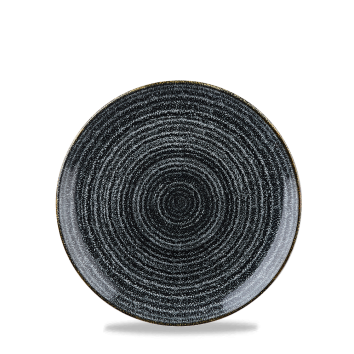 Studio Prints Charcoal Black Evolve Coupe Plate 6.5" 12/box