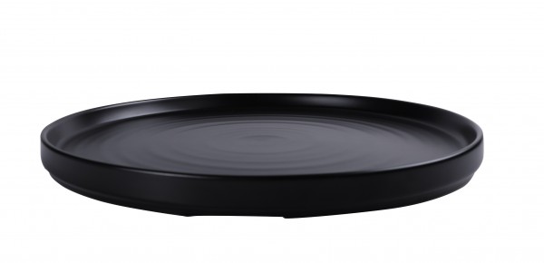 Ming Plate Black Ø 28 cm 4/box