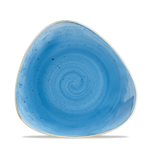 Stonecast Cornflower Blue Triangle Plate 7.75" 12/box