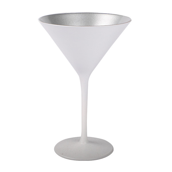Olympic Cocktailglass matt-white Silver 240 ml 6/box