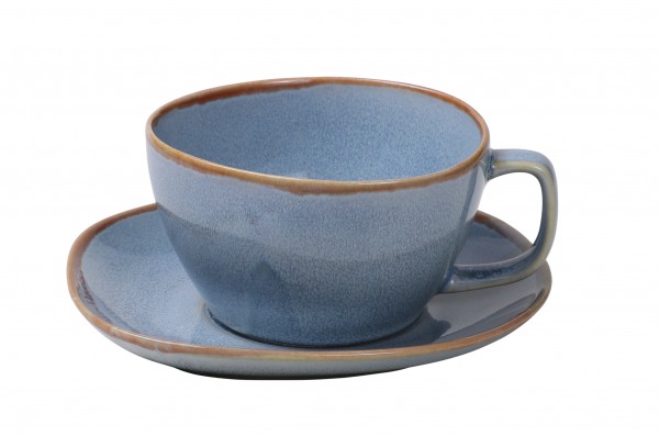 Ming Saucer for the 10cm Bowl with handle blue 6/box