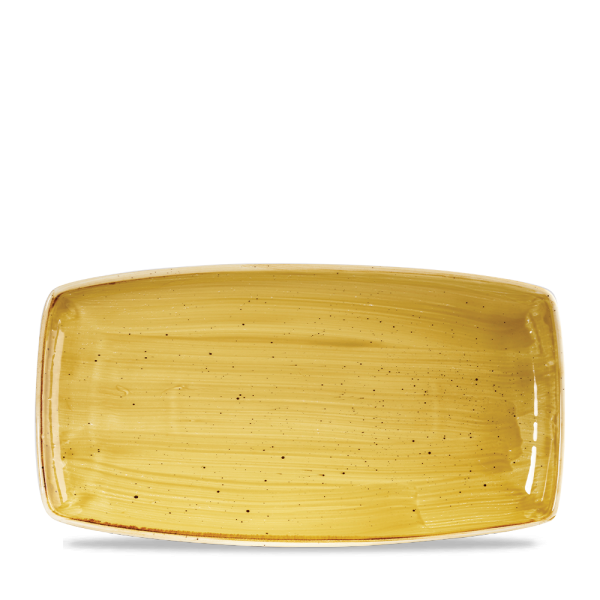 Stonecast Mustard Oblong Plate 13 1/2" 6/box