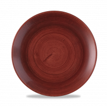 Stonecast Patina Red Rust Evolve Coupe Plate 12/box