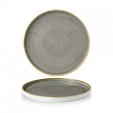 Stonecast Grey Walled Plate 26 cm 6/box