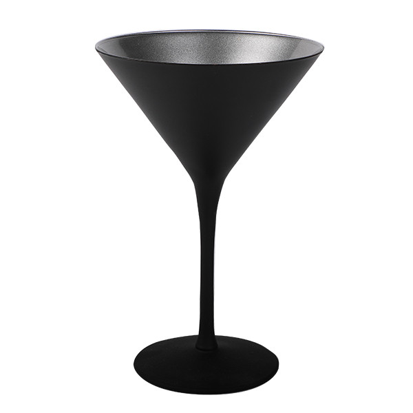 Olympic matt-black Cocktailglass Silver 240 ml 6/box
