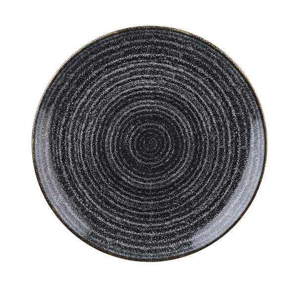 Studio Prints Charcoal Black Evolve Coupe Plate 10.25" 12/bo