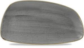 Stonecast Grey Chefs Geo Plate 35*18,5 cm 6/box