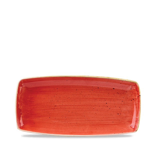 Stonecast Berry Red Oblong Plate 11.75" 12/box