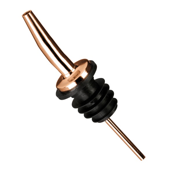 Metal Pourer with soft rubber cork Copper plated 12/box