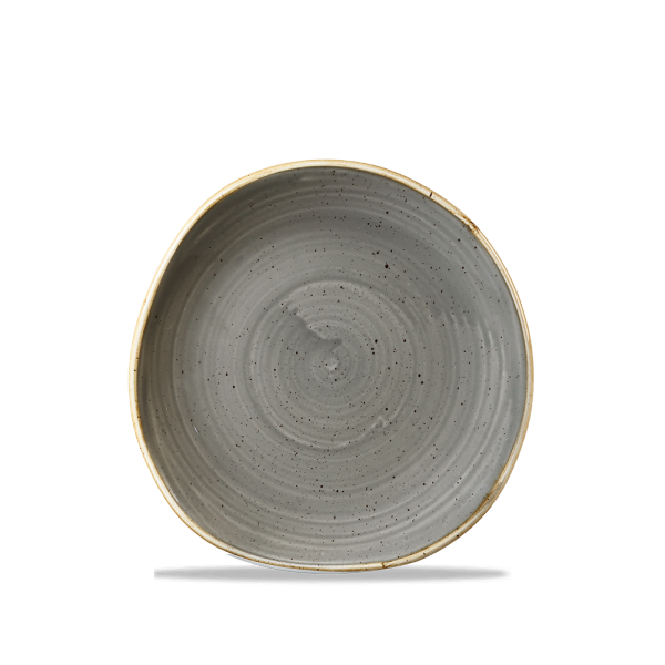 Stonecast Grey Round Trace Plate 7 1/4" 12/box