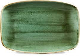 Stonecast Samphire Green Oblong Chefs Plate 30*19,9 cm 6/box