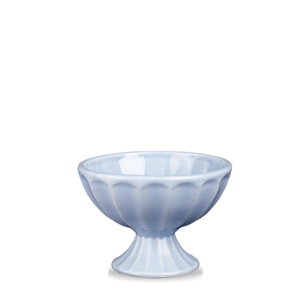 DISCONTINUED Pastel Blue Dessert Dish Footed