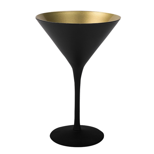 Olympic matt-black Cocktailglass Gold 240 ml 6/box