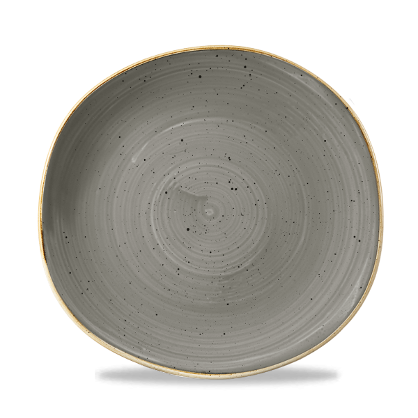 Stonecast Grey Round Trace Plate 10 3/8" 12/box