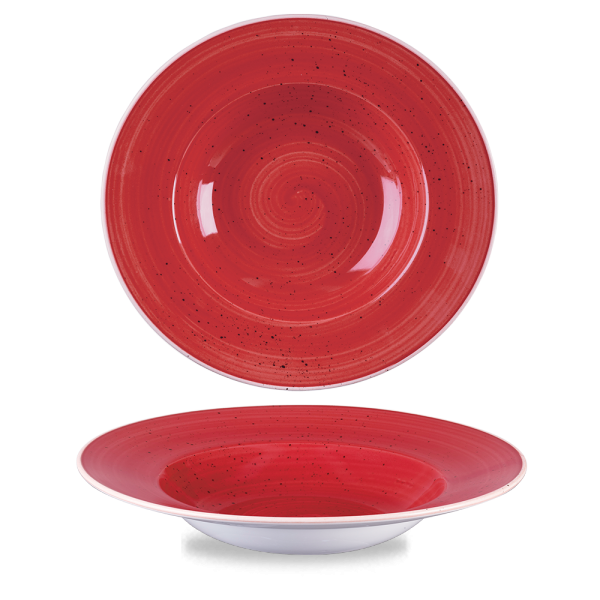 Stonecast Berry Red Profile Wide Rim Bowl Large 10.90" 12/bo