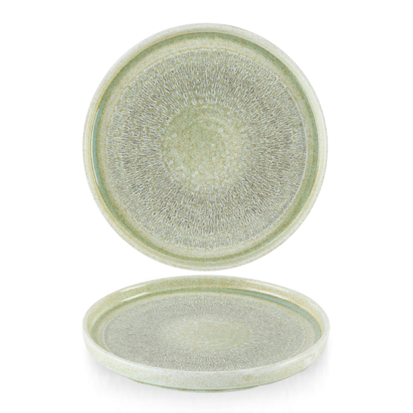 Harvest Green Walled Plate 26cm 6/box