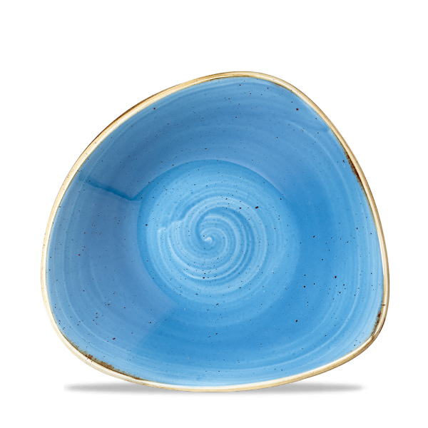 Stonecast Cornflower Blue Triangular Bowl 9.25" 12/box