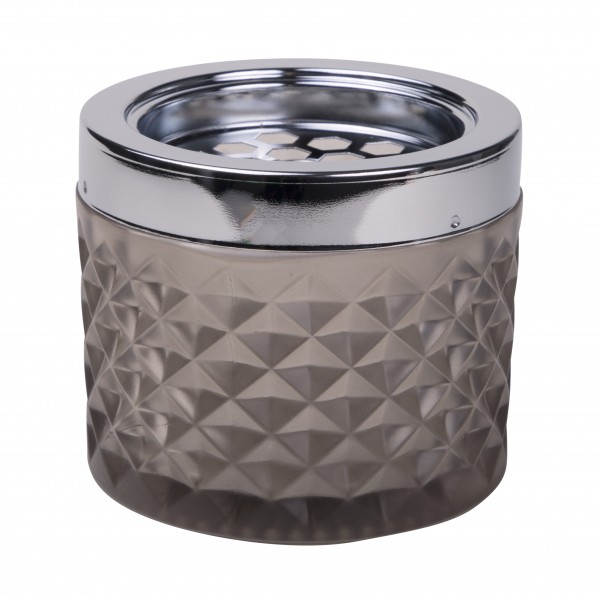 Windproof Ashtray Taupe With Chrome Cap 6/Box