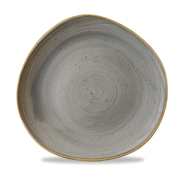 Stonecast Grey Round Trace Plate 11 1/4" 12/box