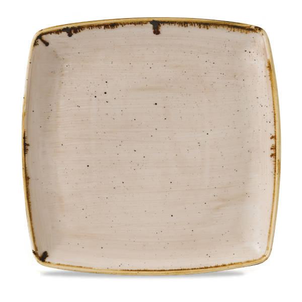 Stonecast Nutmeg Cream Deep Square Plate 10.25" 6/box