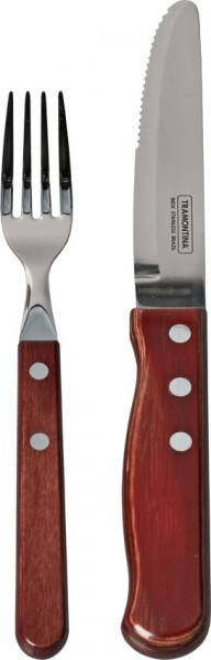 Steak Jumbo Knife red polywood round 25 cm