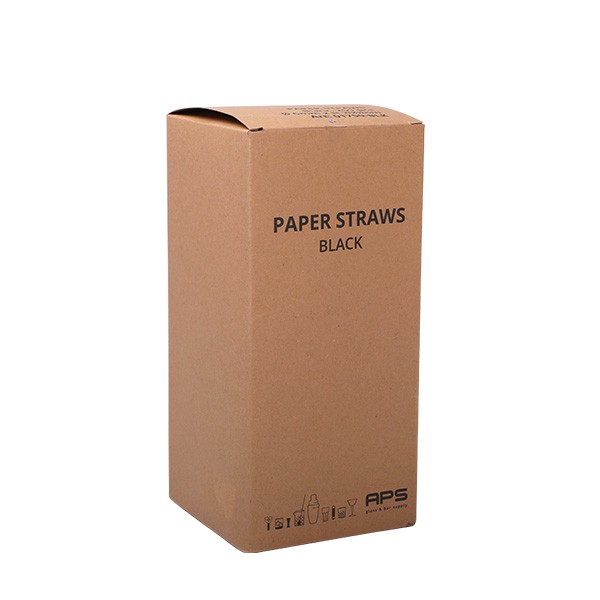 Paper straws 8 mm * 20 cm black 250/pack