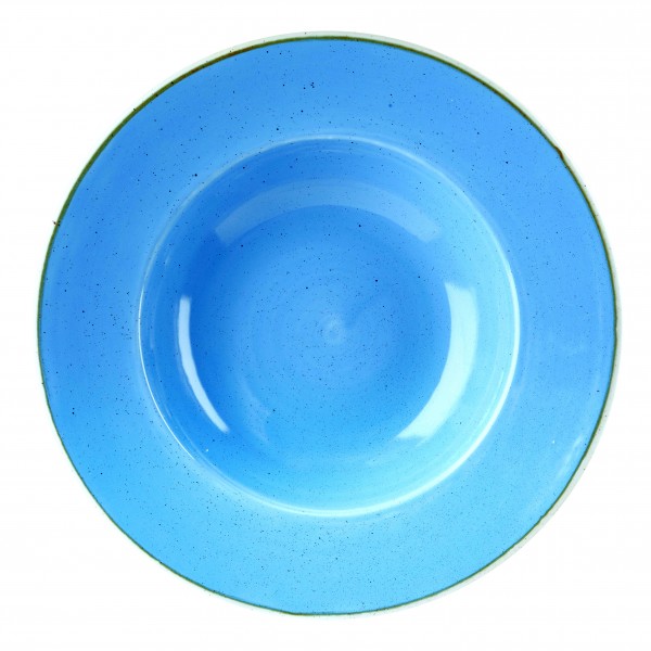 Stonecast Cornflower Blue Profile Wide Rim Bowl Large 10.90"
