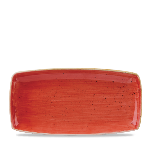 Stonecast Berry Red Oblong Plate 13 1/2" 6/box
